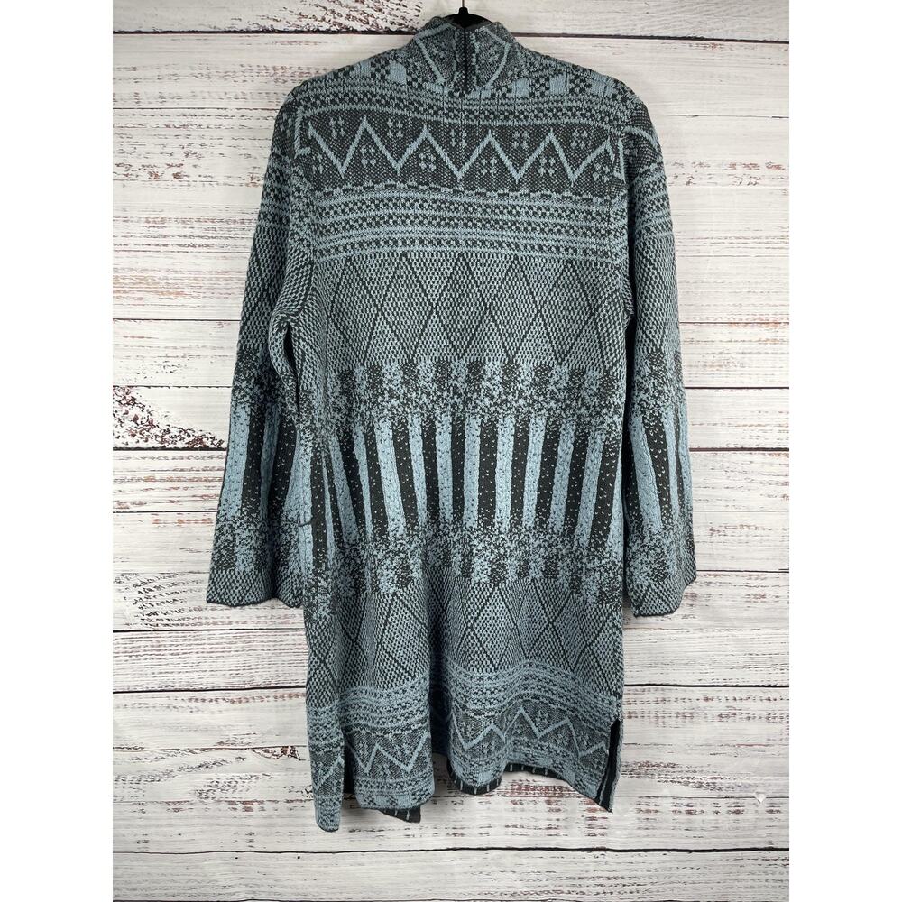 Vertigo Cardigan Sweater Women's SZ S Open Front Patterned Knit Lightweight Pull - Picture 8 of 9